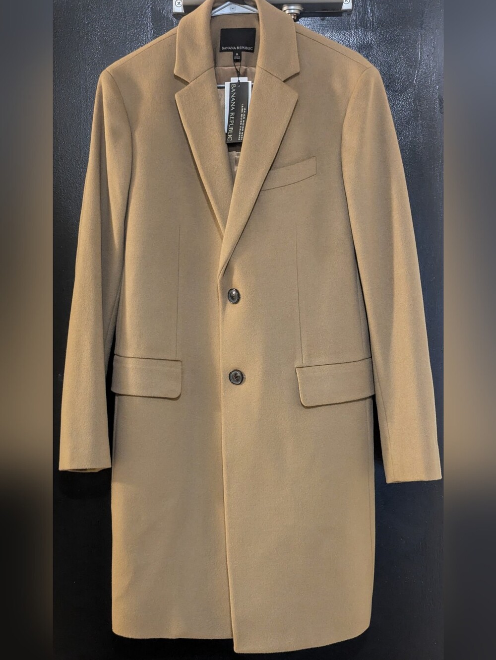 Banana Republic Italian Melton Wool Camel Top Coat